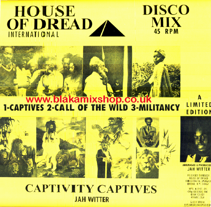 10" Captivity Captives JAH WITTER/ROOTS UNDERGROUND